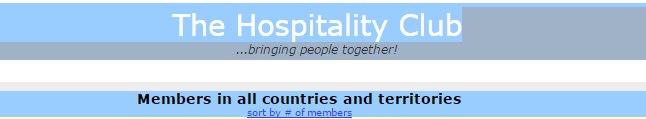 Hospitality Club. Sleep for free