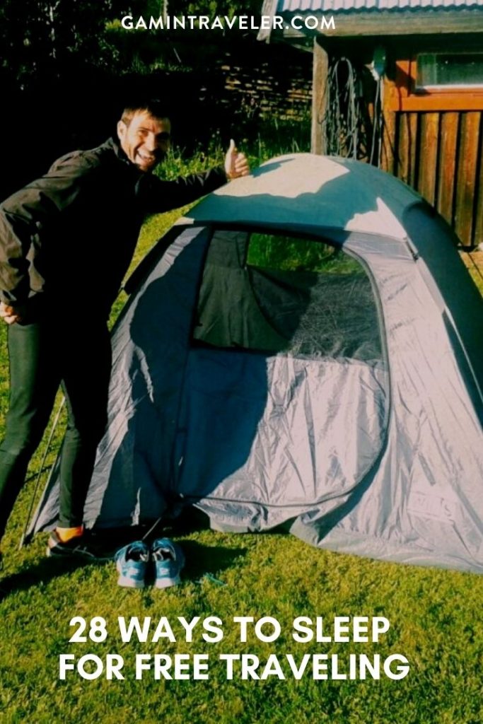28 WAYS TO SLEEP FOR FREE TRAVELING