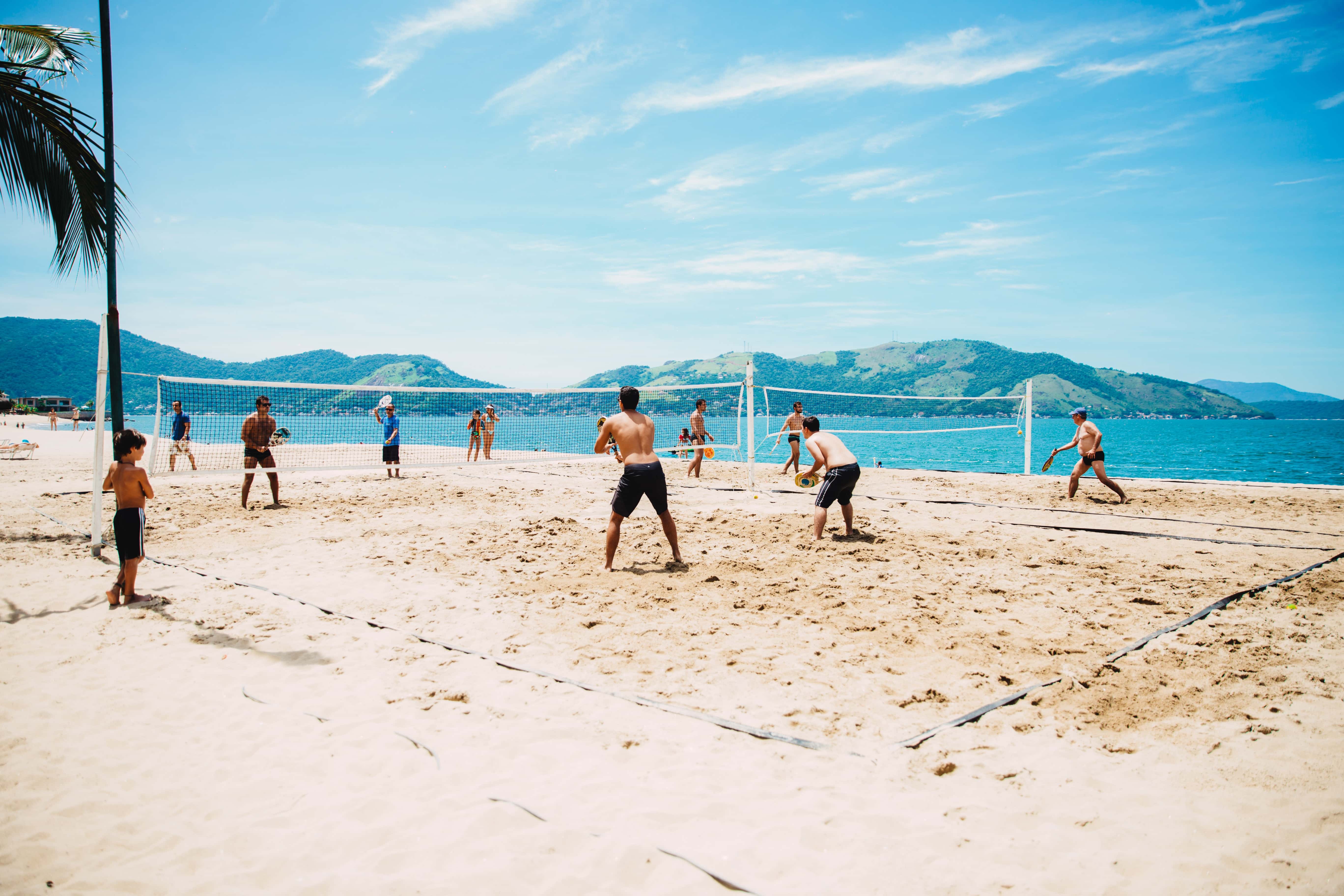 things to do in koh Rong Cambodia, playing sports in the beach