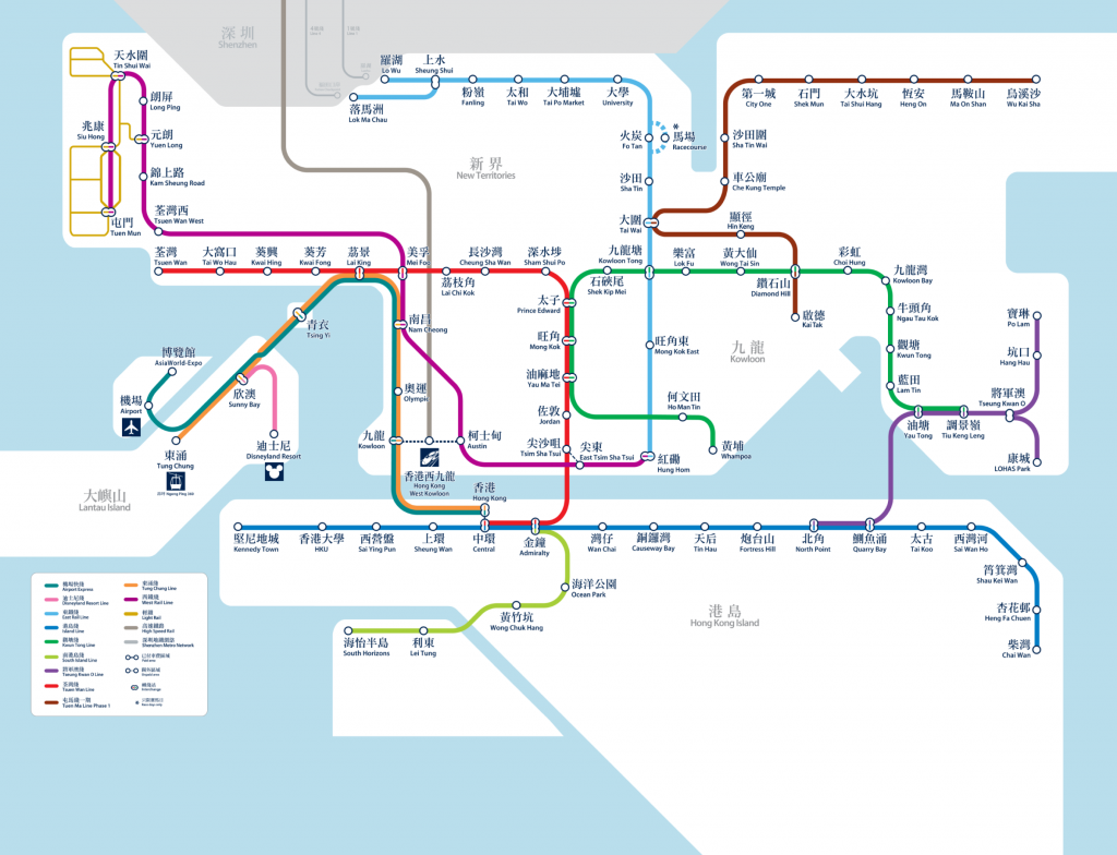 MTR Hong Kong Map, hong kong airport to city, hong kong airport to city center, How To Get From Hong Kong Airport to City Center