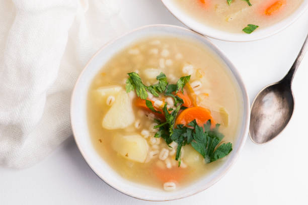 Gerstensuppe Swiss Alp Barely Soup, vegetarian dishes in Switzerland, swiss vegetarian dishes, vegan Swiss food