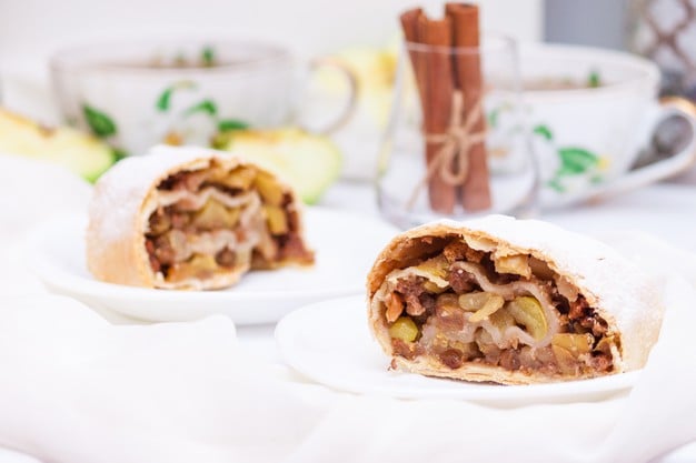 14 Traditional Swiss Desserts Everyone Should Try at Least Once 4 Switzerland Traditional Desserts, Swiss dessert, Desserts In Switzerland, Apple Strudel (Apfelstrudel)