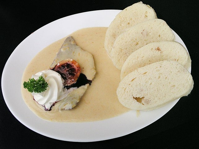 Czech Republic Food, Czech Republic cuisine, Traditional Czech Republic Food, food in Czech Republic, Czech Republic dishes, Svíčková na smetaně