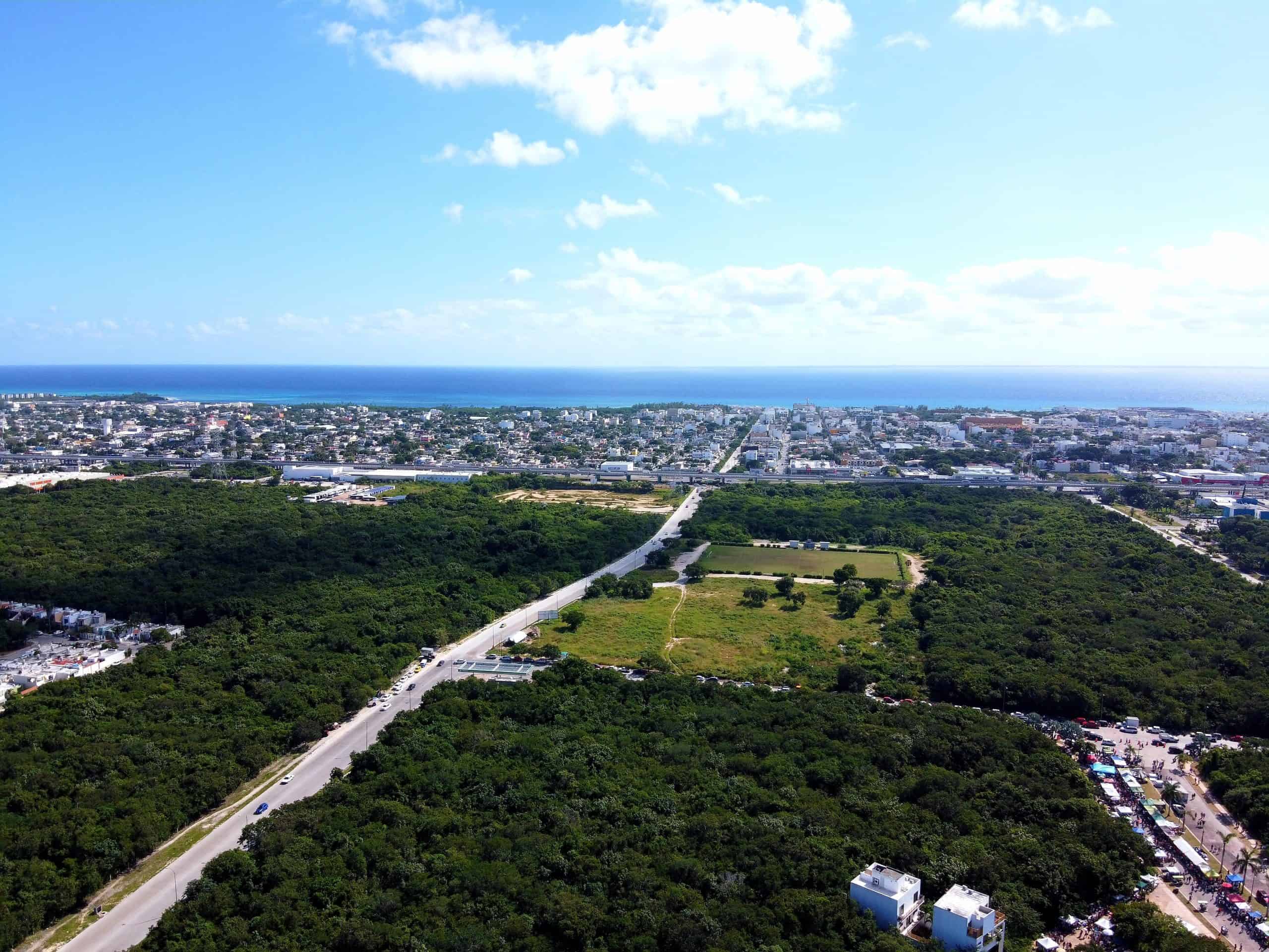 Aerial View of Playa Del Carmen scaled