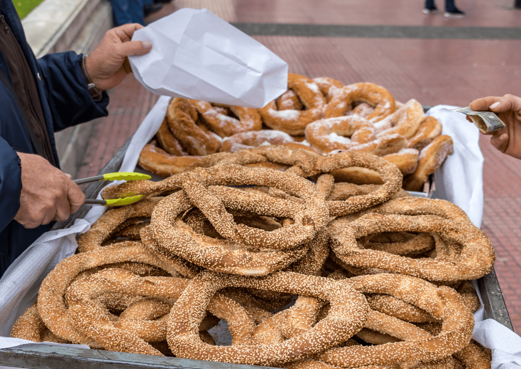 Typical Breakfast in Greece: 25 Greek Traditional Breakfast Recipes 4 Koulouri Thessalonikis is one of the most popular breakfast in Greece, sold in the streets. Greek Breakfast: 25 Best Traditional Breakfast in Greece That You Should Try