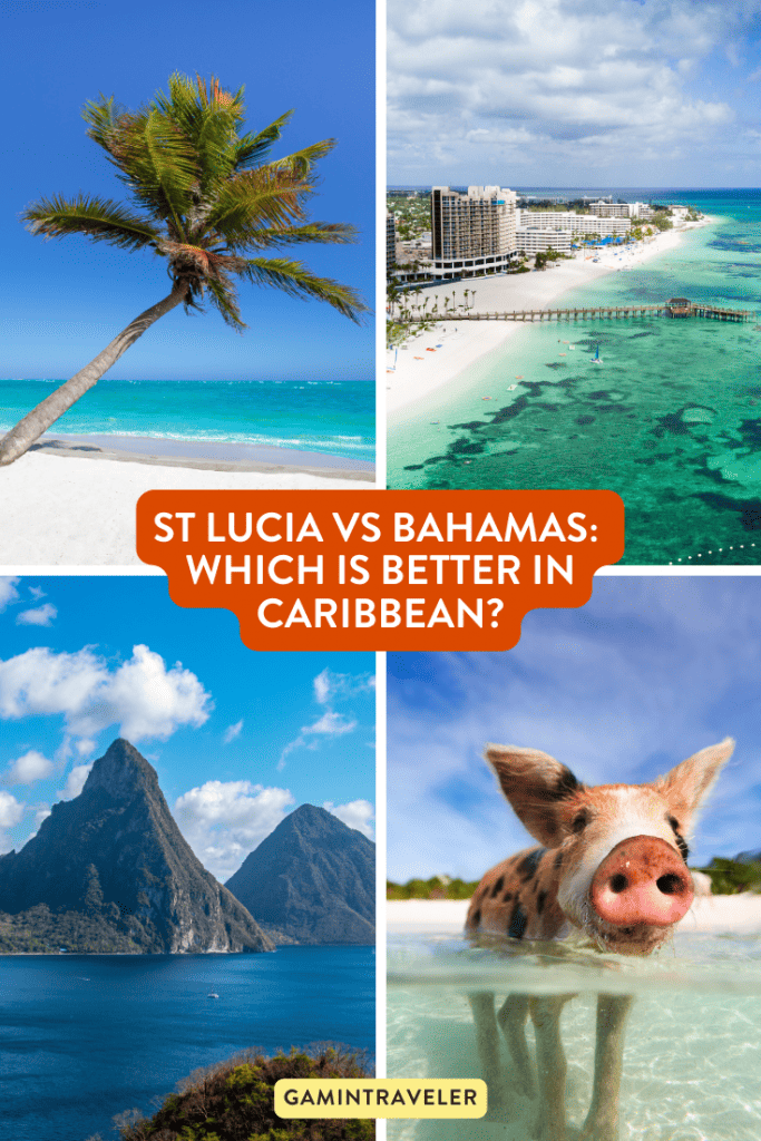 Comparison St Lucia vs Bahamas - Which is the Better Caribbean Vacation? 1 St Lucia vs Bahamas - Which is the Better Caribbean Vacation?