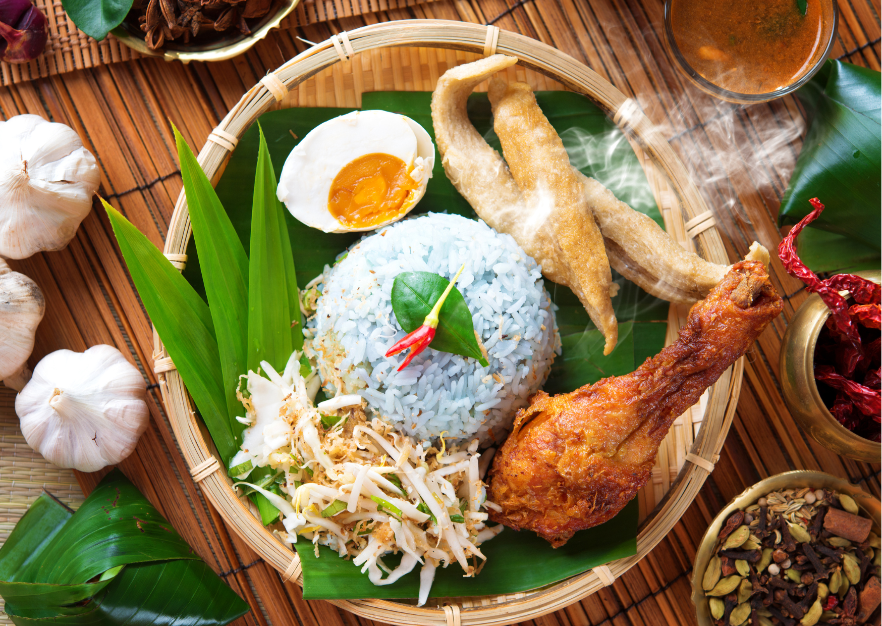 Malaysian Breakfast - 25 Traditional Breakfast in Malaysia to Try 10 Nasi Kerabu, Breakfast in Malaysia, Malaysian Breakfast