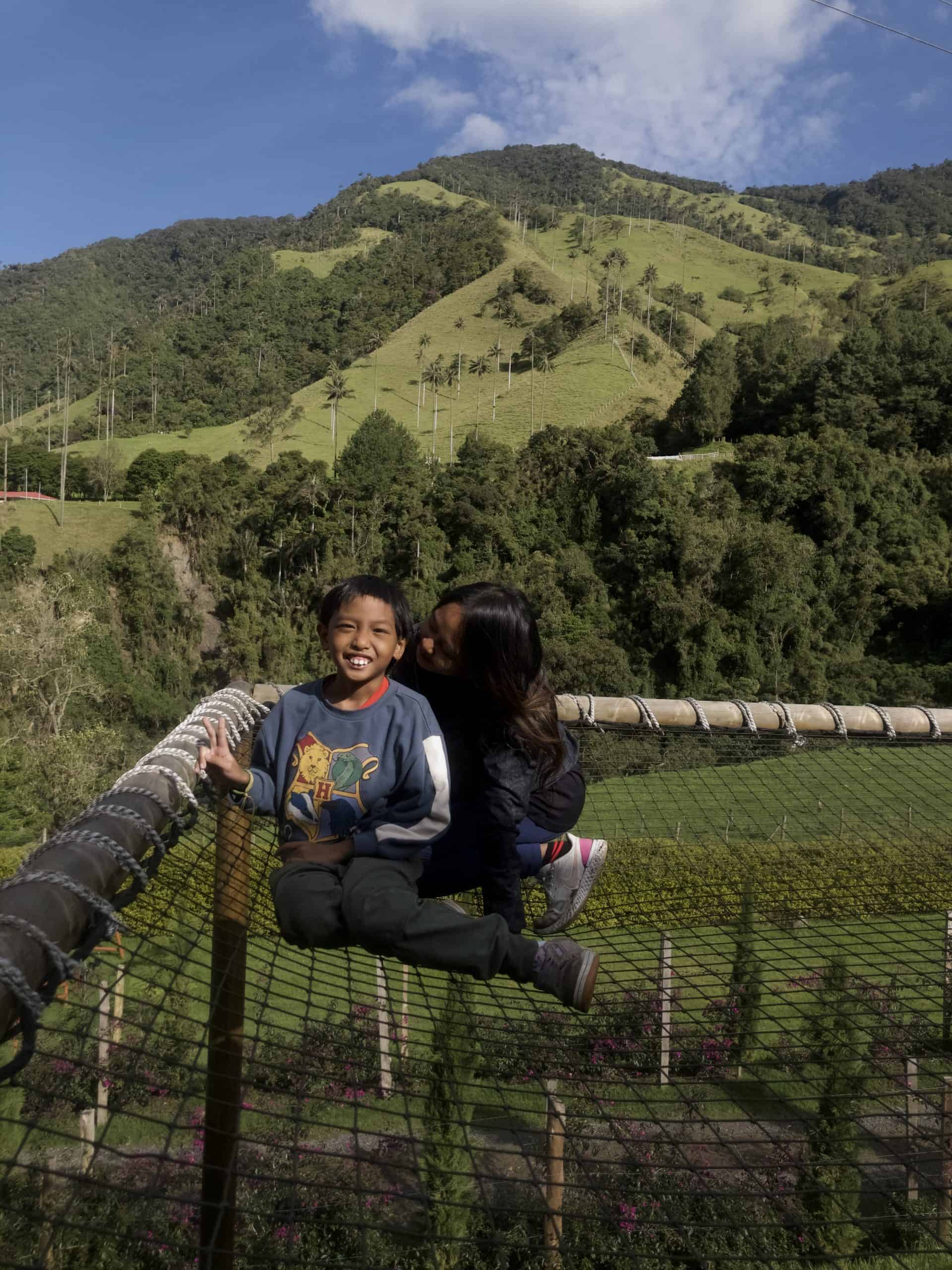 South America Family Vacation: Best Family Vacations in South America 5 Our little one and I enjoying the Cocora Valley in Salento Colombia for our longest South America Family Vacation of 6 months.