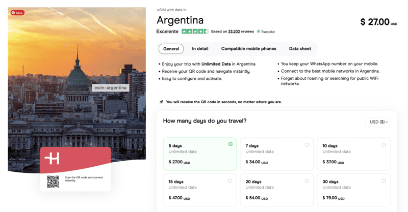 Should You Get a Buenos Aires Airport SIM Card in 2024: How To Buy A SIM Card In Buenos Aires 6 Holafly eSIM, Buenos Aires Airport SIM Card