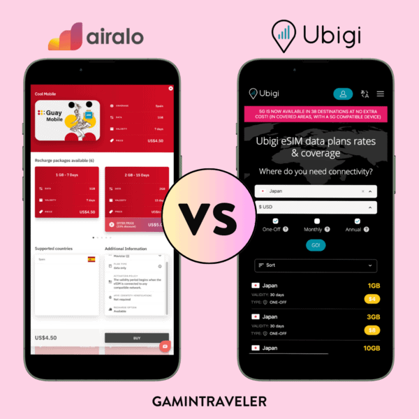 Ubigi vs Airalo eSIM Comparison 2024 | Which is Better? 1 ubigi vs airalo, airalo vs ubigi