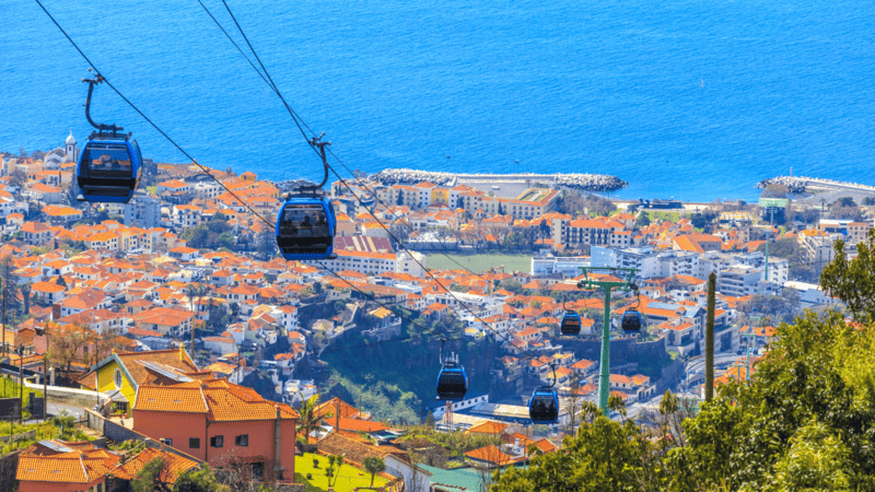 Funchal Cable Cars in Madeira Portugal - Madeira Itinerary 5 Days