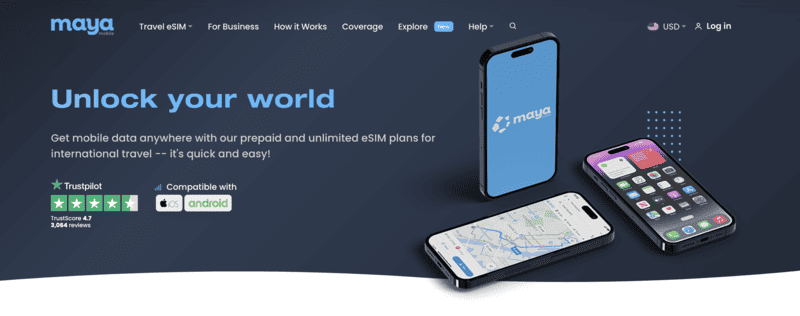 Holafly Alternatives: Comparing The Best eSIM Providers 3 Maya eSIM Holafly Alternatives Holafly Alternative Alternatives to Holafly