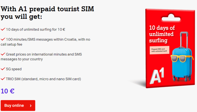 Dubrovnik Airport SIM Card: Getting a SIM Card In Dubrovnik 4 A1 Dubrovnik Sim Card, Dubrovnik Airport SIM Card: Getting a SIM Card In Dubrovnik