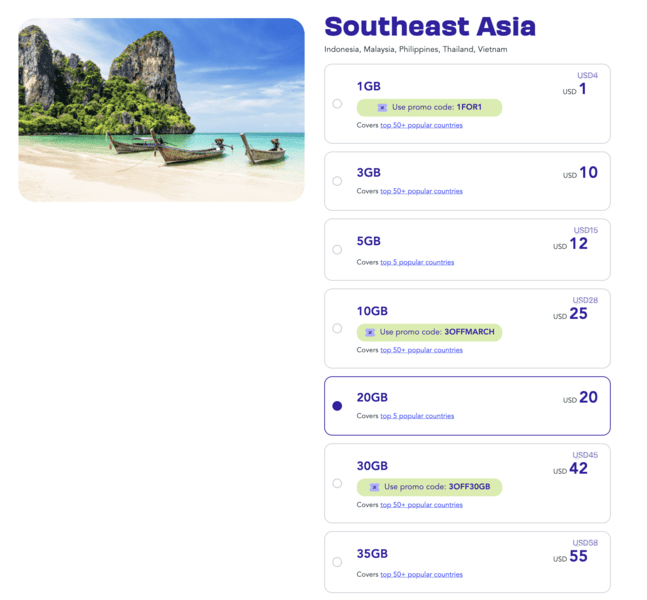 Jetpac Review - The Newest eSIM to Beat the Oldies in the Market 3 Jetpac Southeast Asia eSIM Jetpac eSIM Jetpac eSIM Review