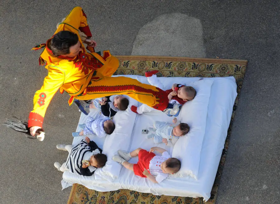10 Most Unbelievable Festivals In Spain 8 el colacho babies jumped