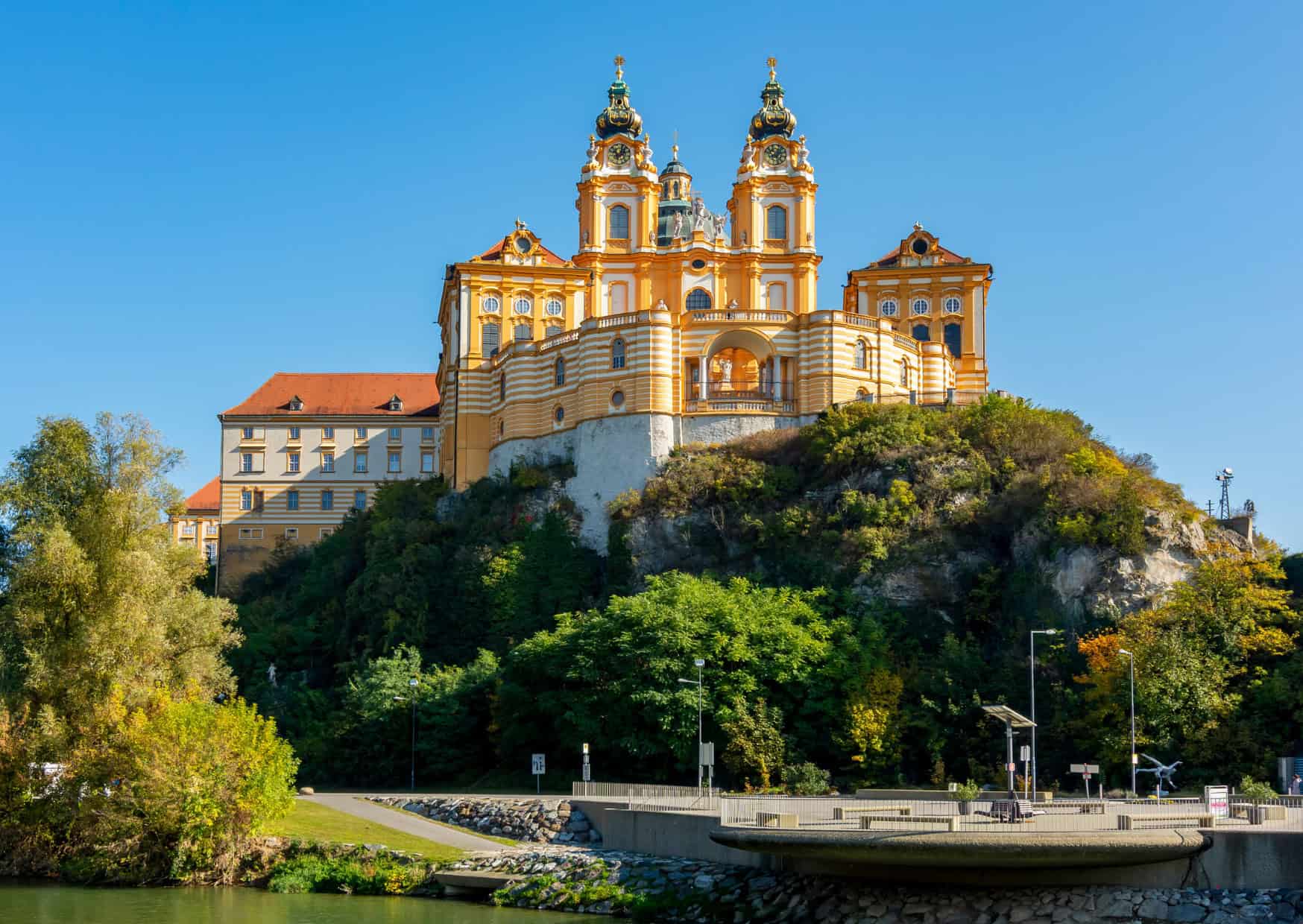 Melk abbey in Wachau valley Austria