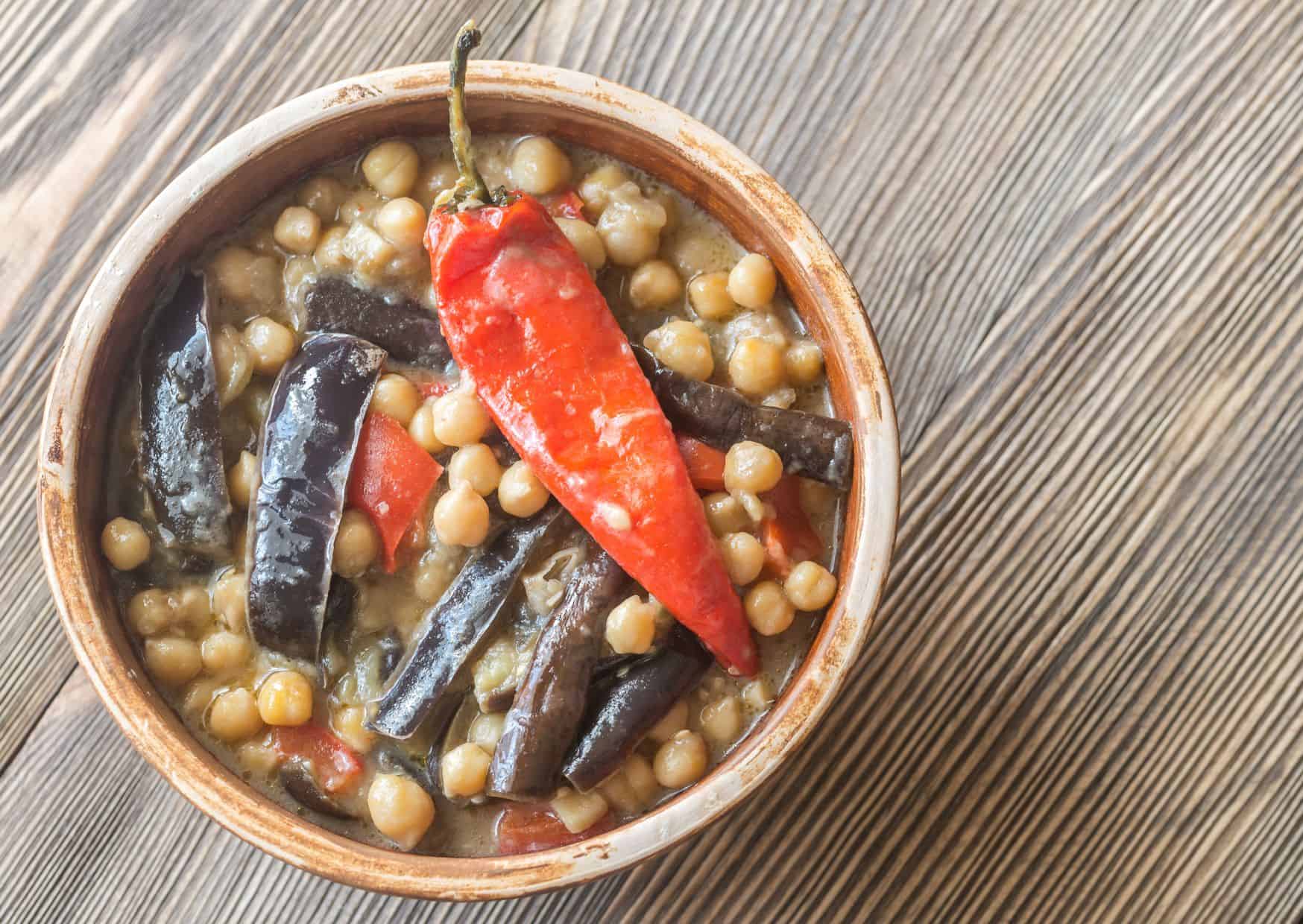 Eggplant and Chickpea Tagine