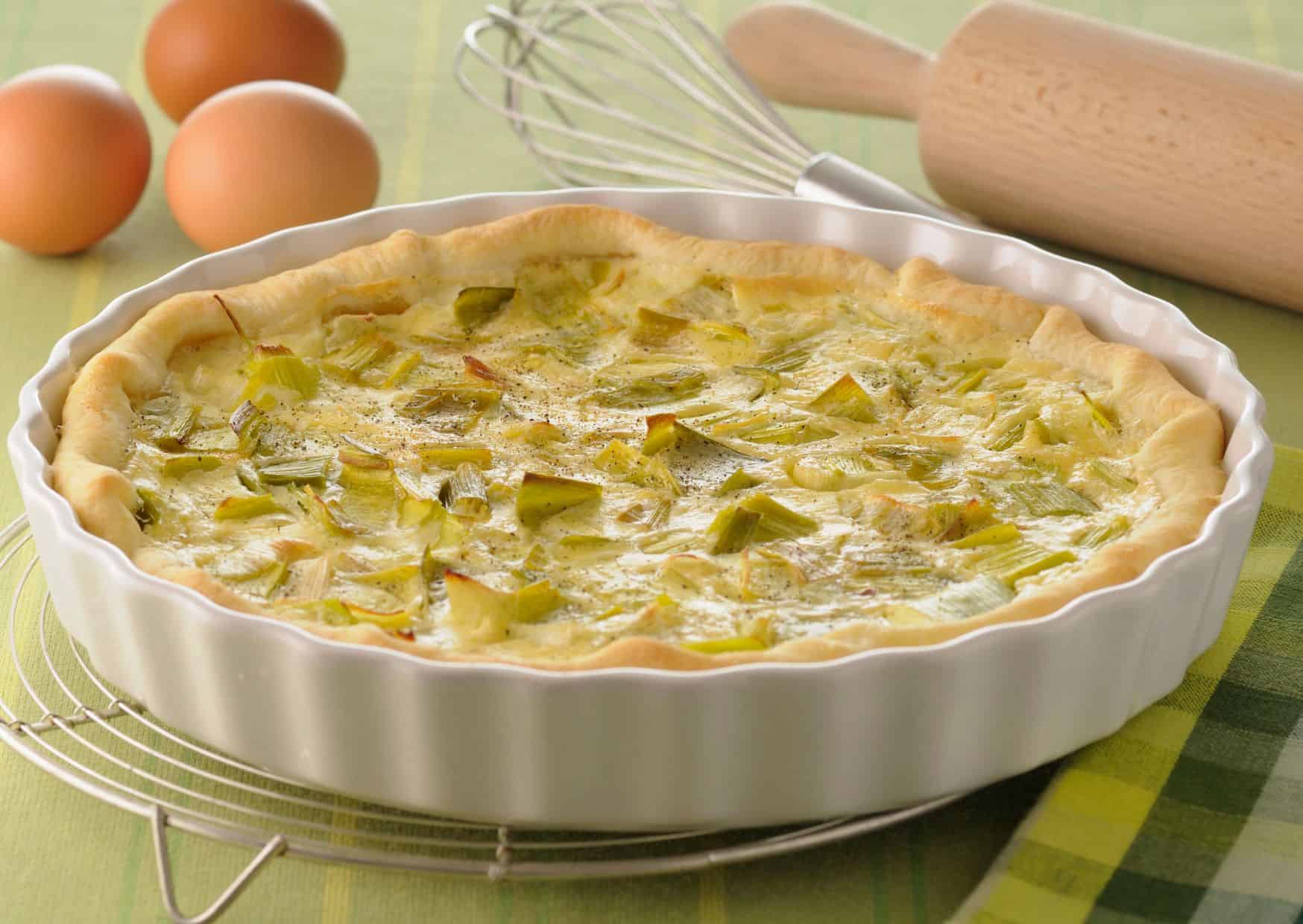 Belgian leek tart