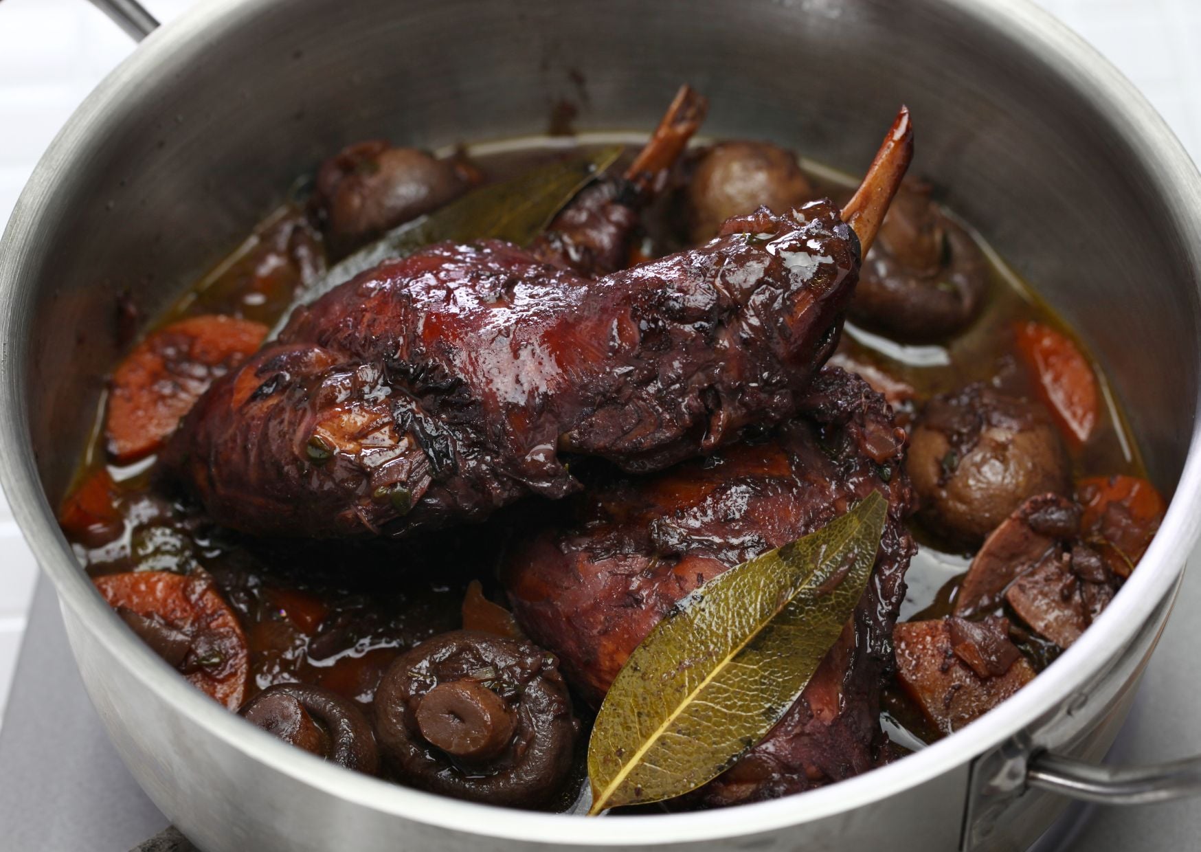 The Italian Rabbit Stew Recipe That Makes Ordinary Chicken Taste Boring: How to Make Authentic Coniglio in Umido 2 Coniglio in Umido Braised Rabbit in Wine and Herbs 1