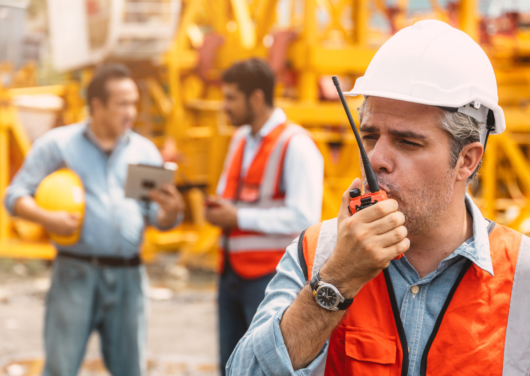 Italian Workers Use Equipment 2