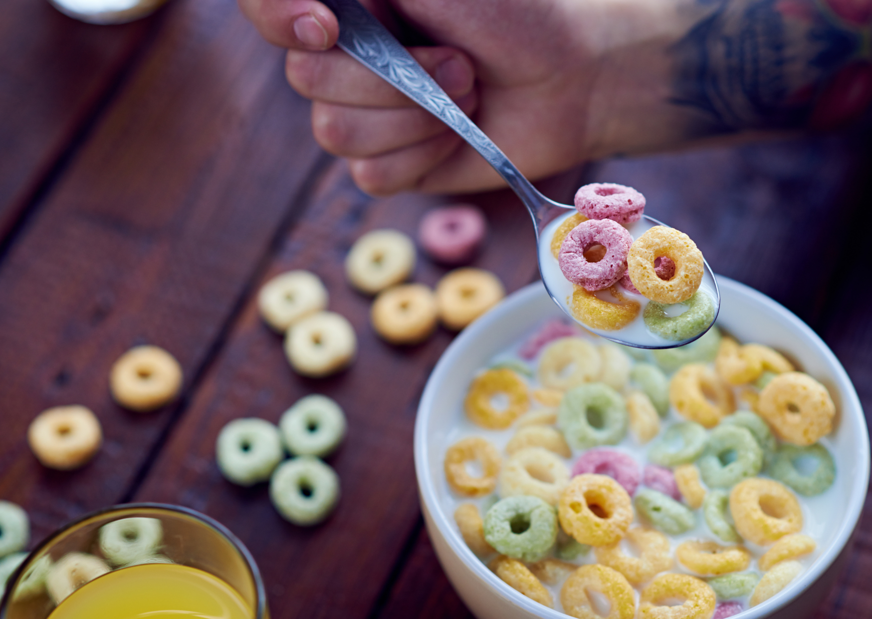Eating American cereal 3