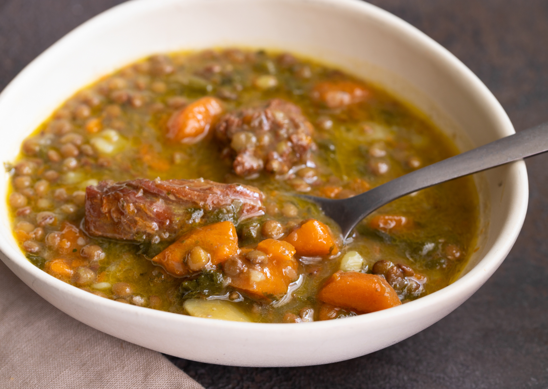 Spanish lentejas sofrito