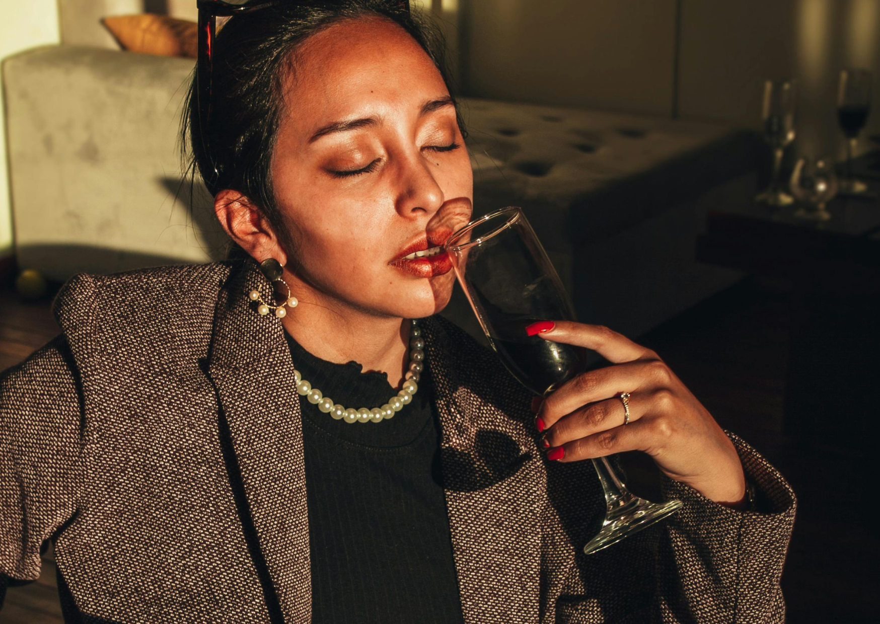 drinking french wine 1