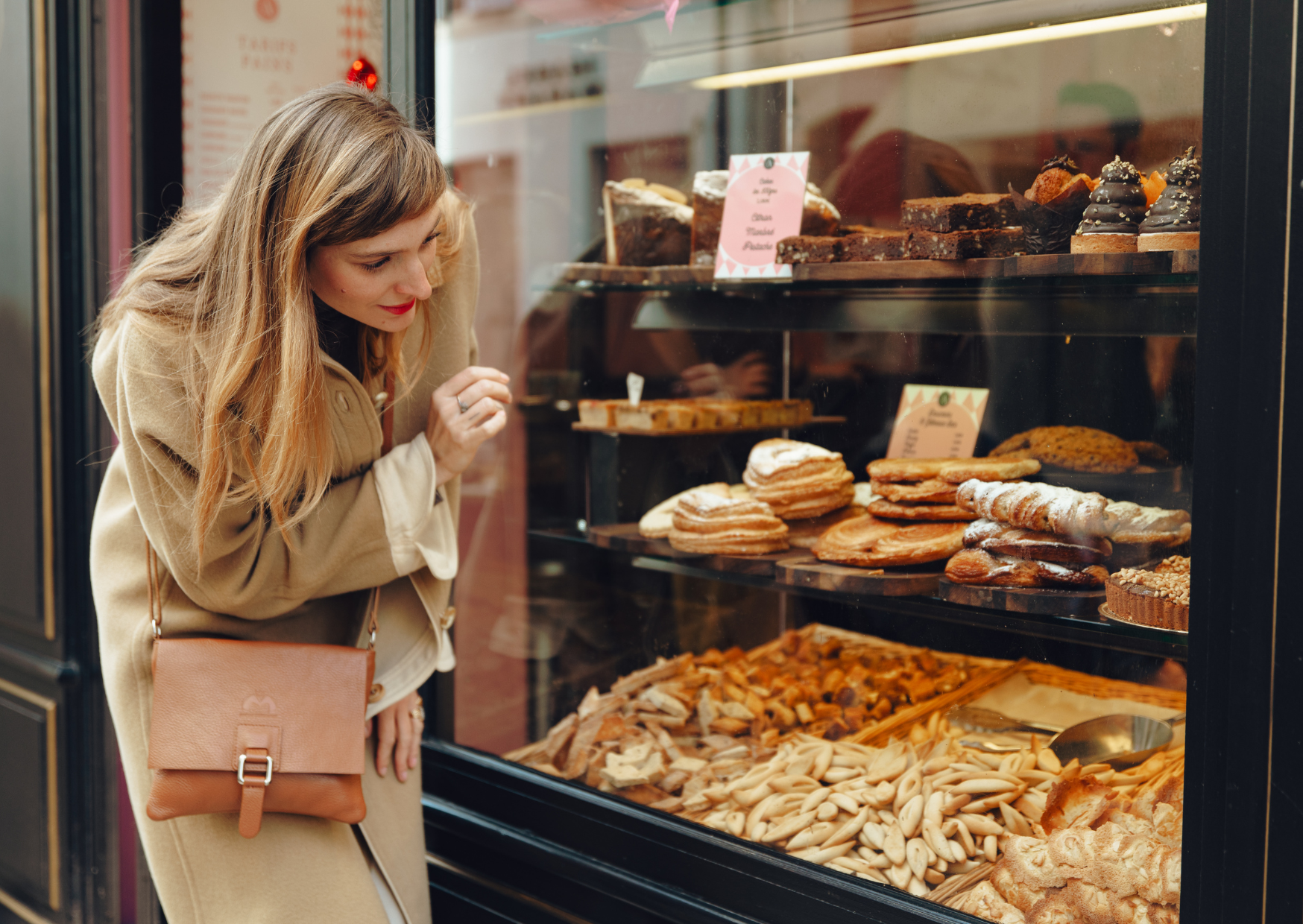 woman eating French dessert 3