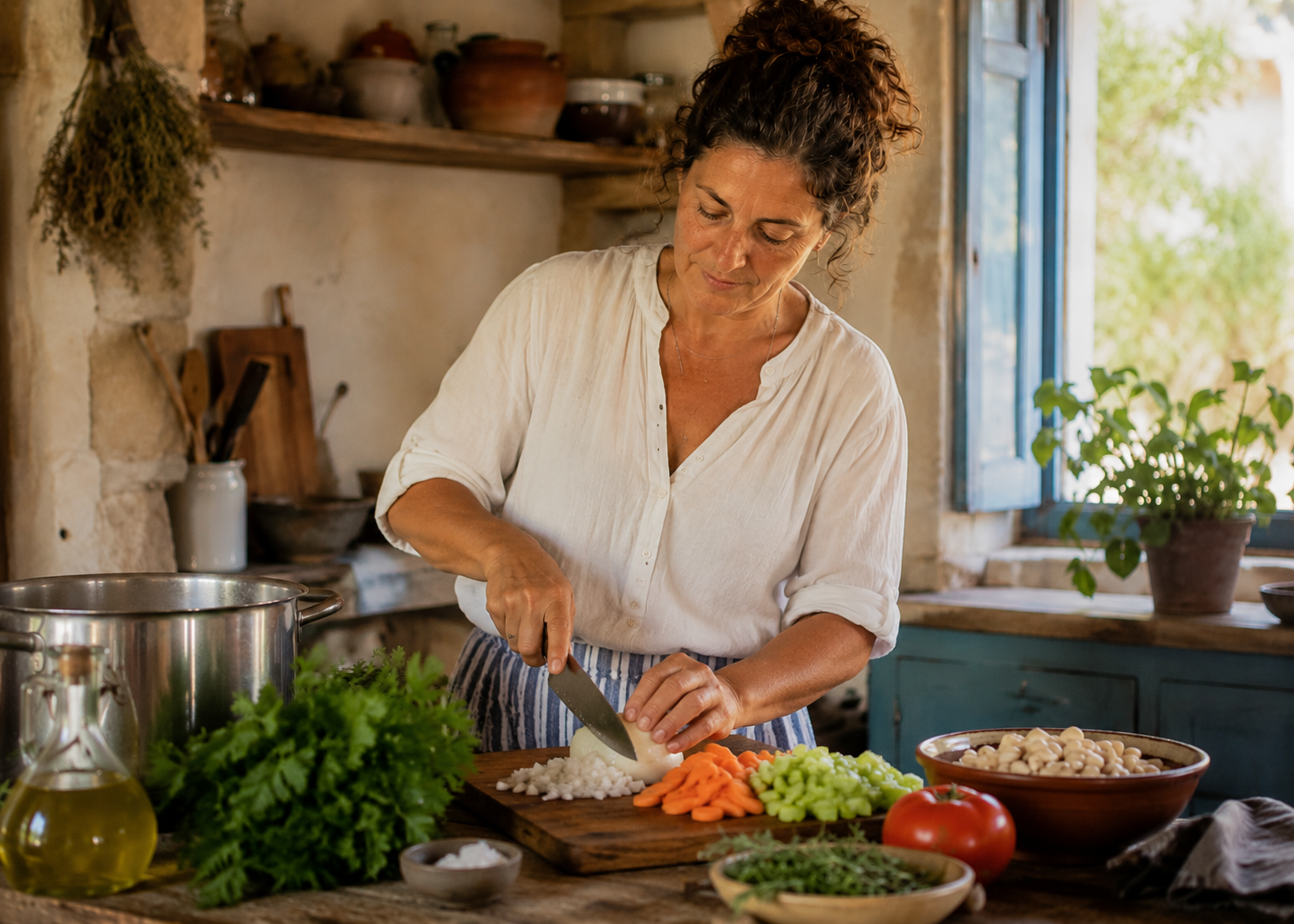 How To Make Real Greek Fasolada: The Olive Oil Step American Health Versions Skip 3 Greek Fasolada 2 1