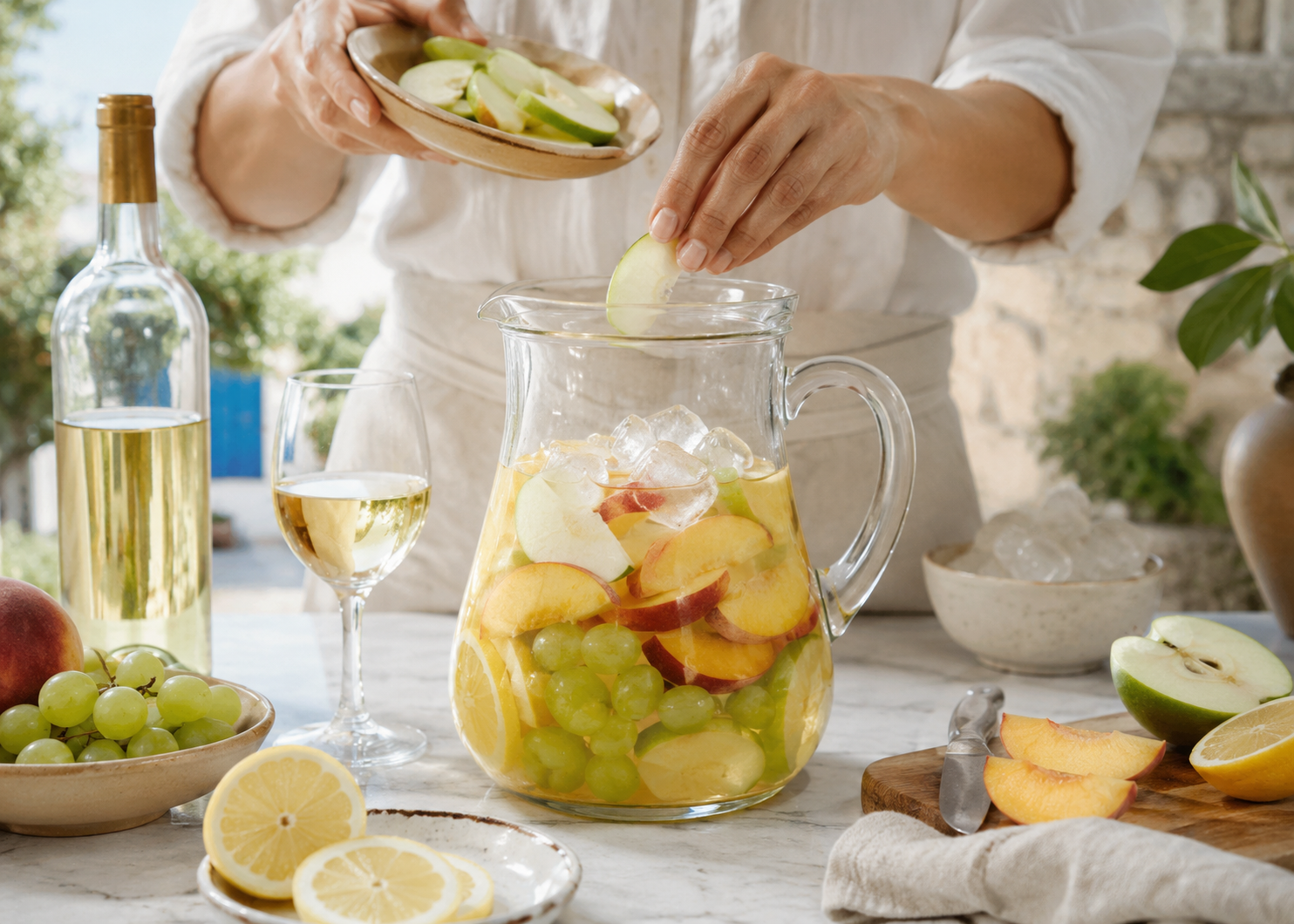 How To Make Spanish Sangria Blanca: The Lighter White-Wine Version For Hot Afternoons 4 Sangria Blanca 4