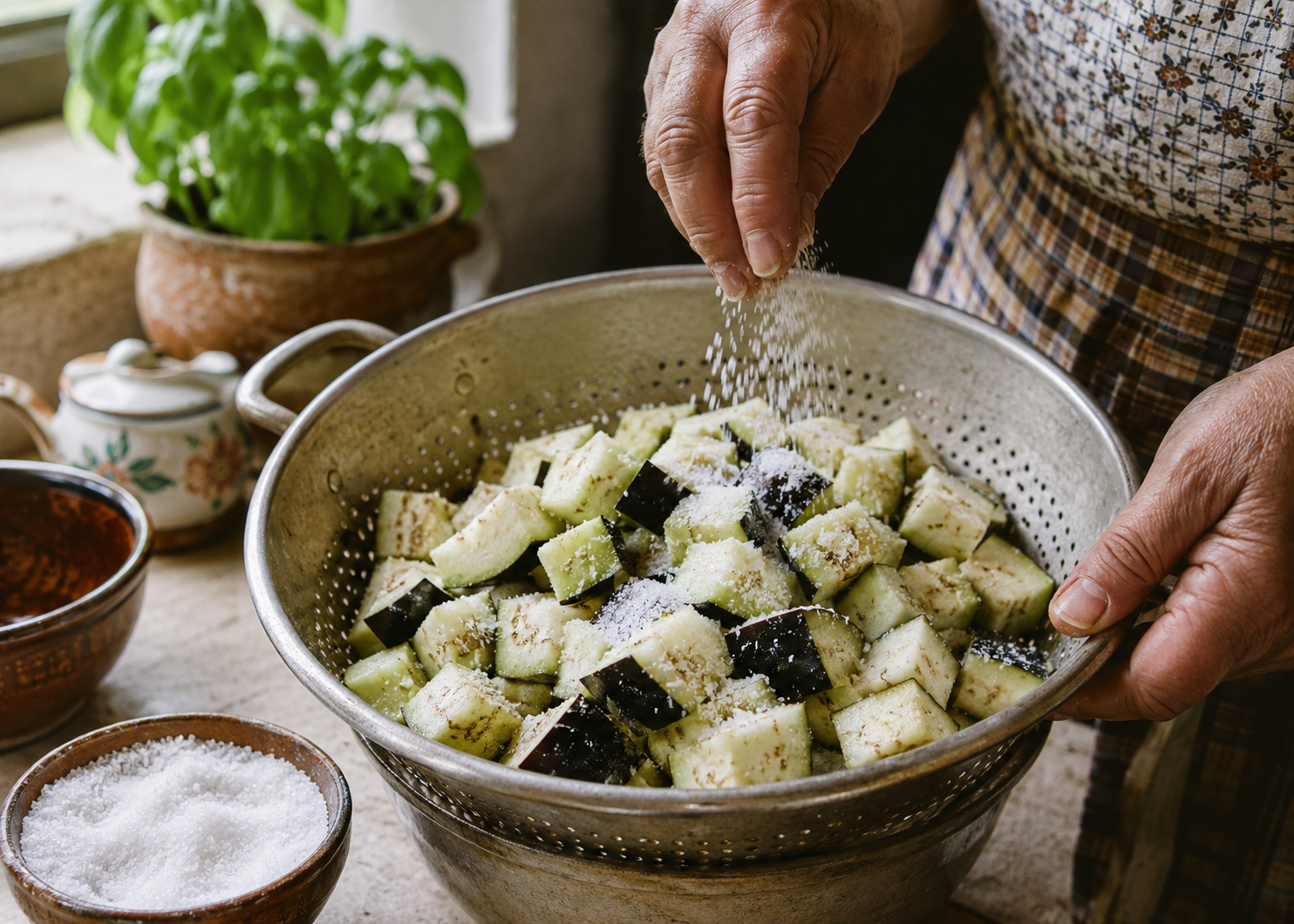 How To Make Real Italian Caponata: The Eggplant Salting Step Most American Recipes Cut In Half 2 caponata 2